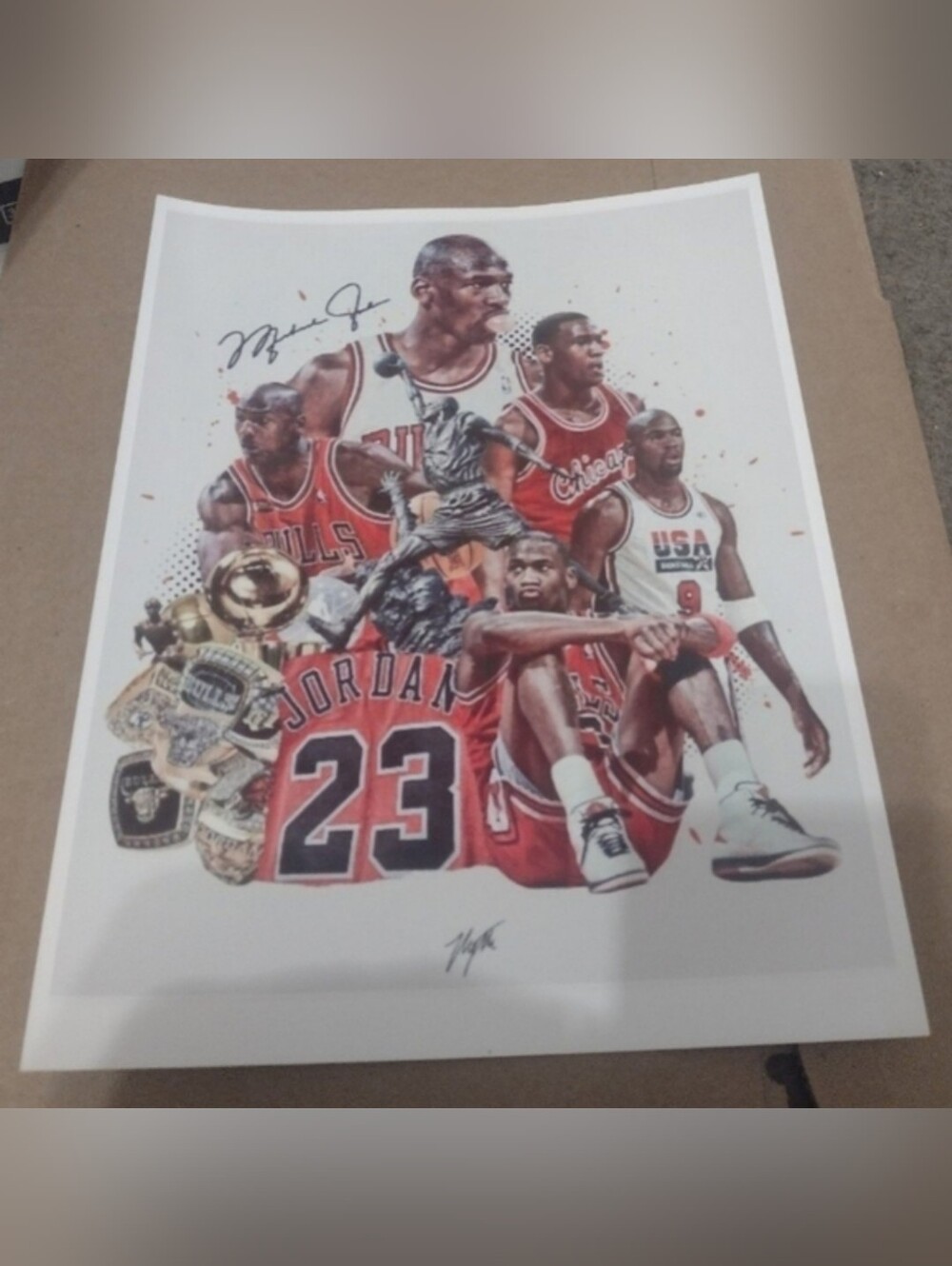 MICHAEL JORDAN BULLS RETRO 8.5x11 ULTRA PREMIUM GLOSSY COLOR ART POSTER SET!🤩